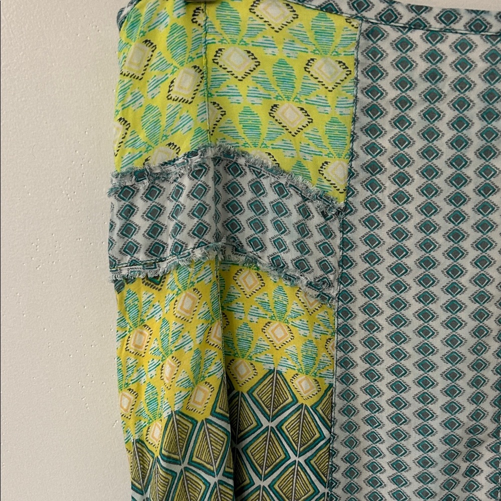 Prana Skirt Women’s 12 Blue/Green Dragonfly Isadora Patchwork Lightweight - Picture 2 of 12